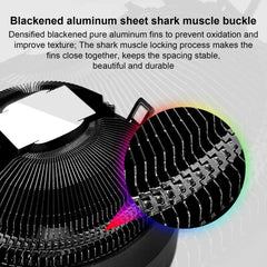 COOLMOON CPU Cooler Desktop Computer Auto Color Change Multi-Platform Mute Cooling Fan, CM-BF-RGB