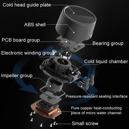 COOLMOON CM-YM-240T Digital ARGB Lens Edition Integrated Water Cooling CPU Cooler Temperature Display CPU Fan, CM-YM-240T