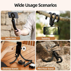 TELESIN P3-FM-02 Flexible Magnetic Suction Mobile Phone Tripod Magsafe Octopus Desktop Fixed Bracket