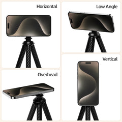 TELESIN P3-FM-02 Flexible Magnetic Suction Mobile Phone Tripod Magsafe Octopus Desktop Fixed Bracket