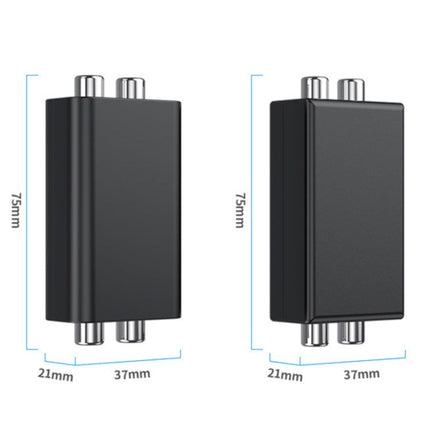 RCA Audio Ground Loop Isolator Anti-Interference Noise Reducer Eliminate Current Sound Bluetooth Receiver, Square, Ellipse