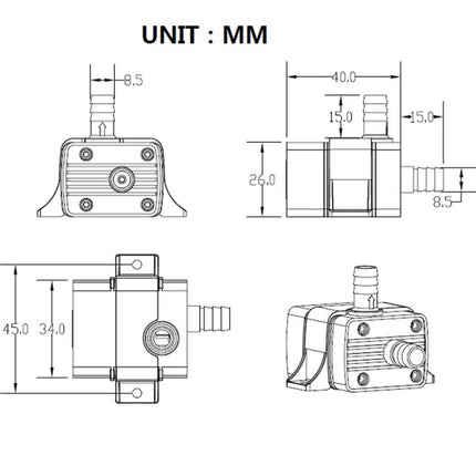 DC12V Solar Micro Brushless Cold Water Circulating Fountain Water Pump, QR30E