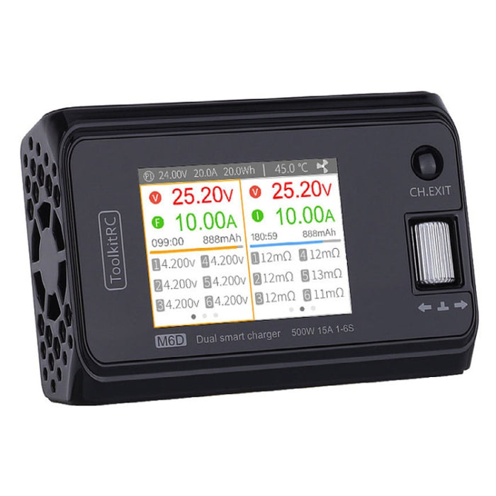 ToolkitRC M6D 500W Toy Airplane Dual Channel Li-Po Battery Balance Charger