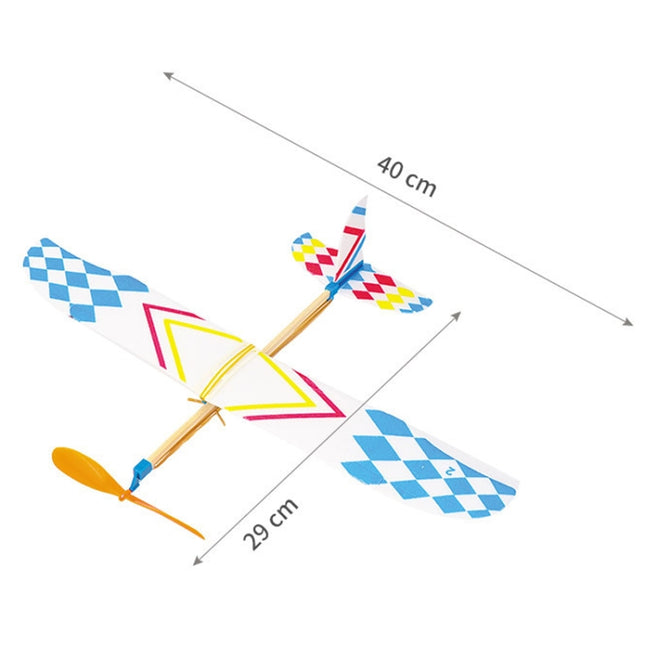Rubber Bands Power Airplane Model DIY Technology Small Craft Children Science Experiment Class Puzzle Toy, Rubber Bands Power Airplane Model