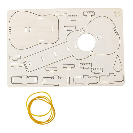 Rubber Band Guitar Sound Awareness Material Kit Kids DIY Toys Research Equipment, Rubber Band Guitar