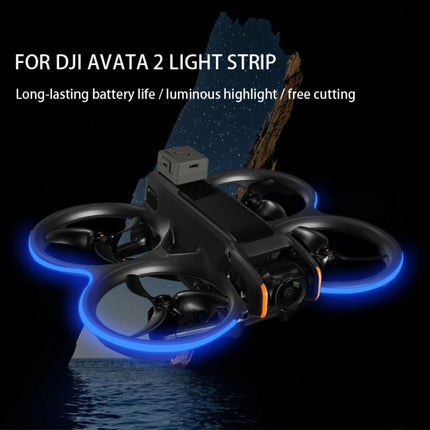 For DJI Avata 2 RCSTQ Colorful Luminous Light Belt High Bright Tube Night Flight Warning Light Strip, For DJI Avata 2
