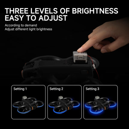 For DJI Avata 2 RCSTQ Colorful Luminous Light Belt High Bright Tube Night Flight Warning Light Strip, For DJI Avata 2