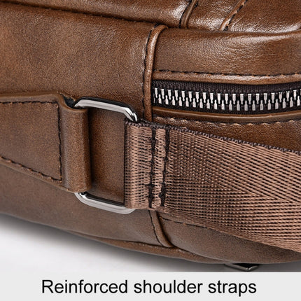 WEIXIER D523 Men Large Capacity Crossbody Single Shoulder Bag Casual PU Messenger Handbag