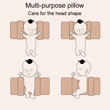 Baby Shape Correcting Fixed Millet Pillow Infant Heads Shape Rectifying Stationary Cushion, Fairy Tale World, Happy Bear, Forest Kingdom, Dinosaurs, Pink Forest, Green Forest