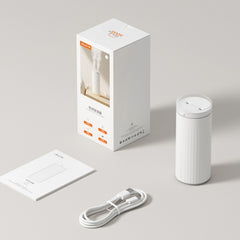 JisuLife HU16 Desktop Dual Mist Ports Humidifier, Brown Rechargeable, White Rechargeable, White Plug-in, Brown Plug-in