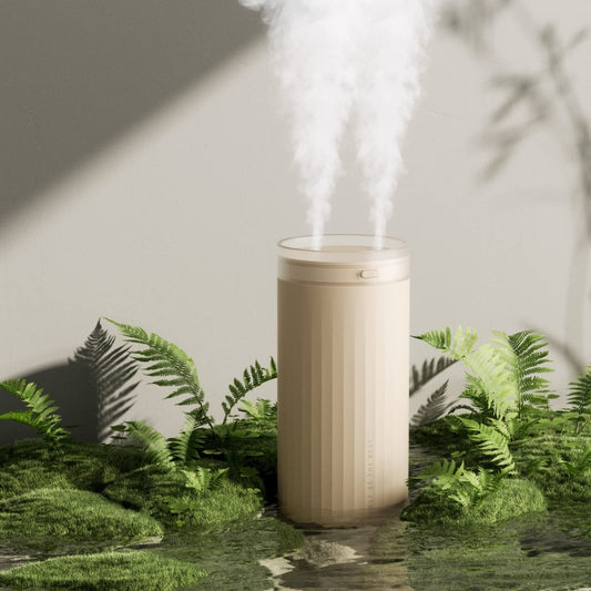 JisuLife HU16 Desktop Dual Mist Ports Humidifier, Brown Rechargeable, White Rechargeable, White Plug-in, Brown Plug-in