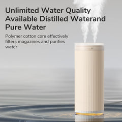 JisuLife HU16 Desktop Dual Mist Ports Humidifier, Brown Rechargeable, White Rechargeable, White Plug-in, Brown Plug-in