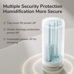 JisuLife HU16 Desktop Dual Mist Ports Humidifier, Brown Rechargeable, White Rechargeable, White Plug-in, Brown Plug-in