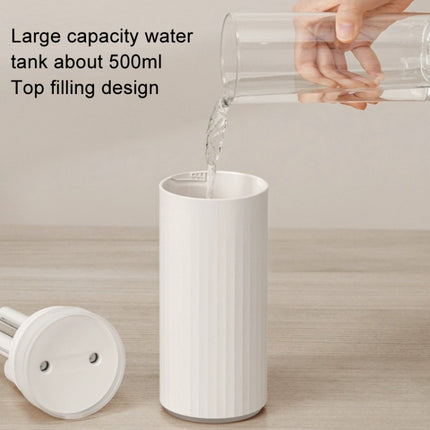 JisuLife HU16 Desktop Dual Mist Ports Humidifier, White Rechargeable, White Plug-in