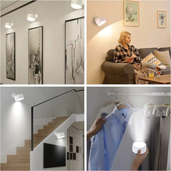 LED 360 Degree Rotating Lamp Magnetic Cabinet Spotlight Atmosphere Night Light