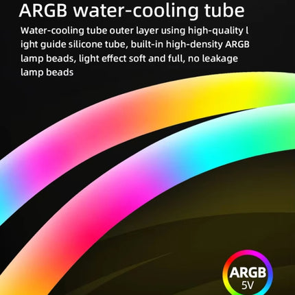 COOLMOON AS360 Magic Diamond Edition Computer Cooler ARGB Water Cooling Light Integrated CPU Radiator, AS360