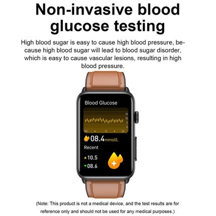 Smart Watch Ring ECG Temperature Heart Rate Blood Pressure Health Bluetooth Talking Watch, Black Silicone, Red Silicone, Blue Silicone, Black Leather, Brown Leather