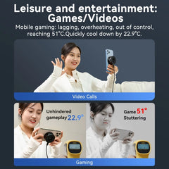 TELESIN Magnetic Phone Cooler Radiator For Live Streaming, With Wireless Charging, Without Wireless Charging