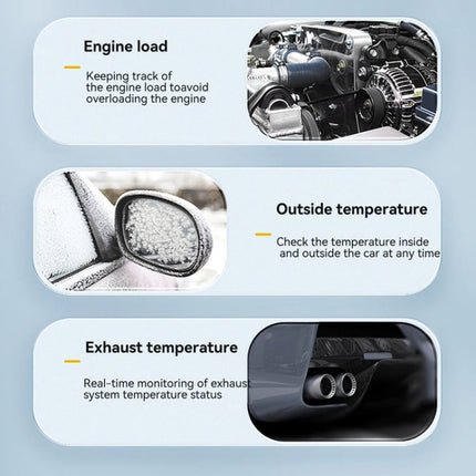 Head-up Display OBD Multi-function Vehicle Instrument Oil Temperature Gearbox Monitoring Screen