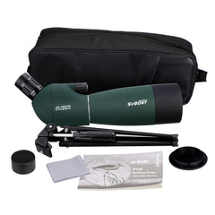SVBONY SV28 25-75x70 HD Birding Scope With Tripod, 15mm Eyepiece, 19mm Eyepiece Red Film