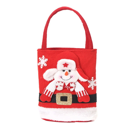 Cute Large Capacity Christmas Decorations Gift Bag Kids Candy Tote Bag, Santa Claus, Snowman, Elk, Bear