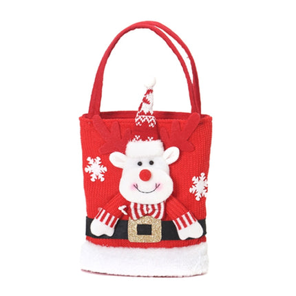 Cute Large Capacity Christmas Decorations Gift Bag Kids Candy Tote Bag, Santa Claus, Snowman, Elk, Bear