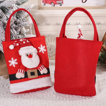Cute Large Capacity Christmas Decorations Gift Bag Kids Candy Tote Bag, Santa Claus, Snowman, Elk, Bear