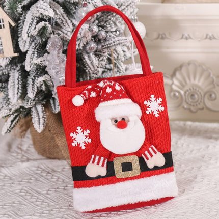 Cute Large Capacity Christmas Decorations Gift Bag Kids Candy Tote Bag, Santa Claus, Snowman, Elk, Bear