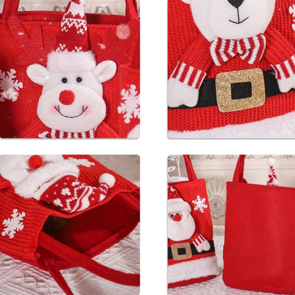 Cute Large Capacity Christmas Decorations Gift Bag Kids Candy Tote Bag, Santa Claus, Snowman, Elk, Bear
