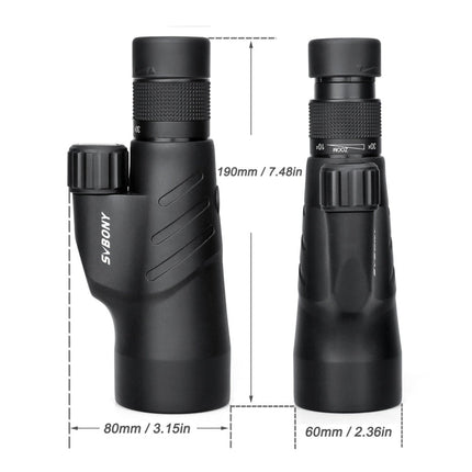 SVBONY SV45 10-30x50 Large Caliber High Definition Waterproof Continuous Zoom Monoculars, SV45