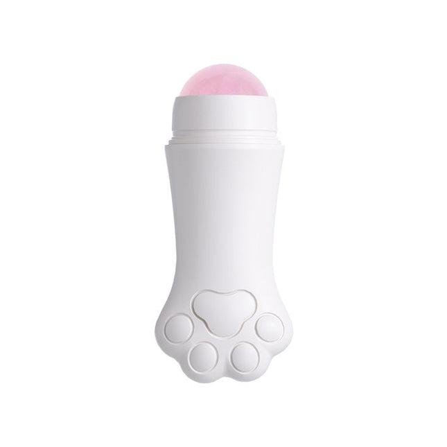 Natural Rose Quartz Face Oil Absorbing Roller Volcanic Stone Facial Skin Repair Cleansing Massager