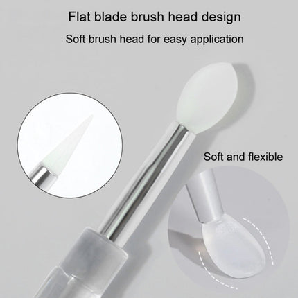 Nail Art Silicone Applicator Sticks Multi-Purpose Dabbing Powder Glitter Eyeshadow Brush Applying Manicure Tool, 2pcs