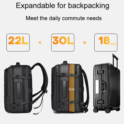 WEIXIER B724 Business Large Capacity Double-Shoulder Commuter Computer Bag Expandable Travel Backpack