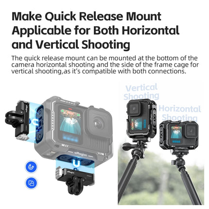 AMagisn Upgrade Ver Metal Rabbit Cage For GoPro HERO13 Black / HERO12 Black / HERO11 Black / HERO10 Black / HERO9 Black, AP10