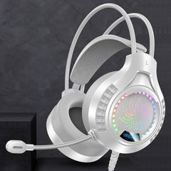 YINDIAO Q7 Colorful Light Computer Wired Headset USB Gaming Headset, Dual 3.5mm + USB Black, Dual 3.5mm + USB White, Dual 3.5mm + USB Pink, USB7.1 Sound Card White, USB7.1 Sound Card Pink