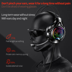 YINDIAO Q7 Colorful Light Computer Wired Headset USB Gaming Headset, Dual 3.5mm + USB Black, Dual 3.5mm + USB White, Dual 3.5mm + USB Pink, USB7.1 Sound Card White, USB7.1 Sound Card Pink
