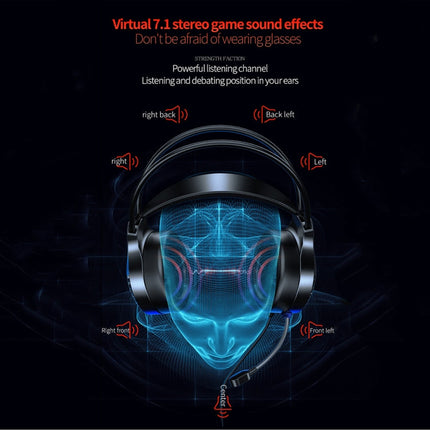 YINDIAO Q7 Colorful Light Computer Wired Headset USB Gaming Headset
