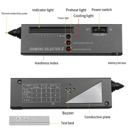 Thermal Conductivity Meter Diamond Test Pen Crystal Hardness Identification Instrument, Diamond Test Pen