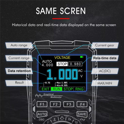 TOOLTOP 2 In 1 DIY Oscilloscope Mini Multimeter, ET2010A