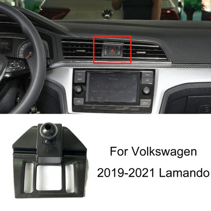For Volkswagen Car Air Outlet Modified Mobile Phone Holder Base, 16-22 Touran L, 19-23 Polo, 18-20 Teramont, 17-20 Santana (Double Flash Square), 19-22 Bora, 19-21 Lamando