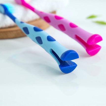 RAOYI Giraffe Fine Soft Bristle Children Toothbrush Baby Cartoon Small Toothbrush, Color Random Delivery
