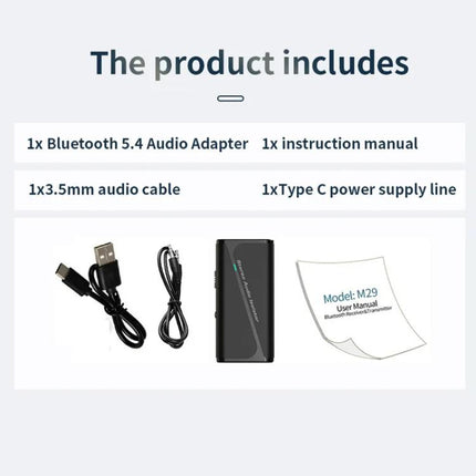 Bluetooth 5.4 Audio Common Ground Isolator Receiver Anti-interference Noise Reducer, M29