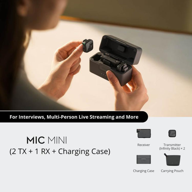 Original 2 TX + 1 RX + Charging Case For DJI Mic Mini