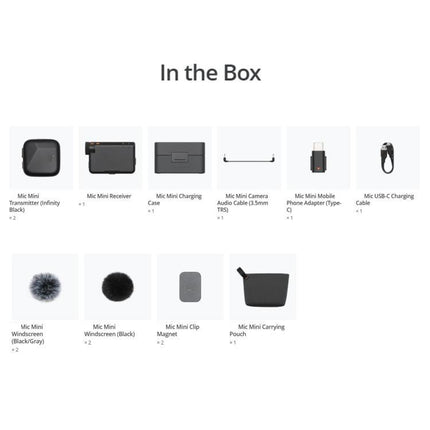 Original 2 TX + 1 RX + Charging Case For DJI Mic Mini, 2 TX + 1 RX + Charging Case