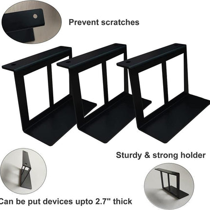 Under Desk Laptop Tablet Mini PC Storage Stand Metal Invisible Tray Rack, 4.8cm, 6.8cm