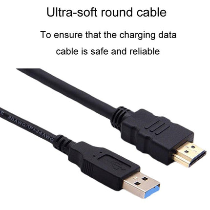 2m USB3.0+HDMI Car Waterproof Cable Motorcycle Boat Dashboard Extension Wire, 2m USB3.0+HDMI