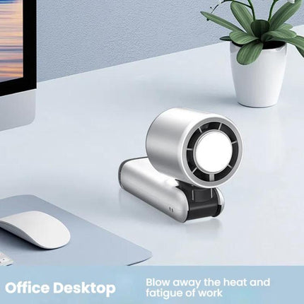 100-gear High Speed Handheld Fan Mini USB Rechargeable Foldable Portable Turbo Small Fan With Cooling