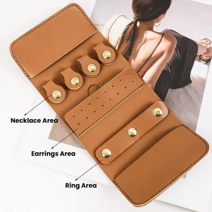 PU Multifunction Jewelry Bag Travel Portable Earrings Rings Necklaces Bracelets Jewelry Storage Bag