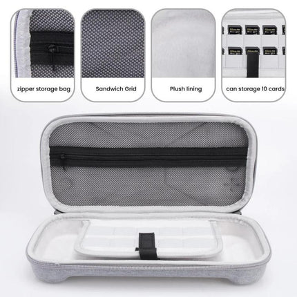 For Nintendo Switch 2 Game Console Storage Bag EVA Fabric Handbag, X-Pattern Gray, X-Pattern Black