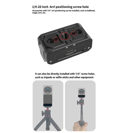 For DJI Osmo Action 2 Camera Magnetic Charging Base with 1/4 Inch & Arri Hole